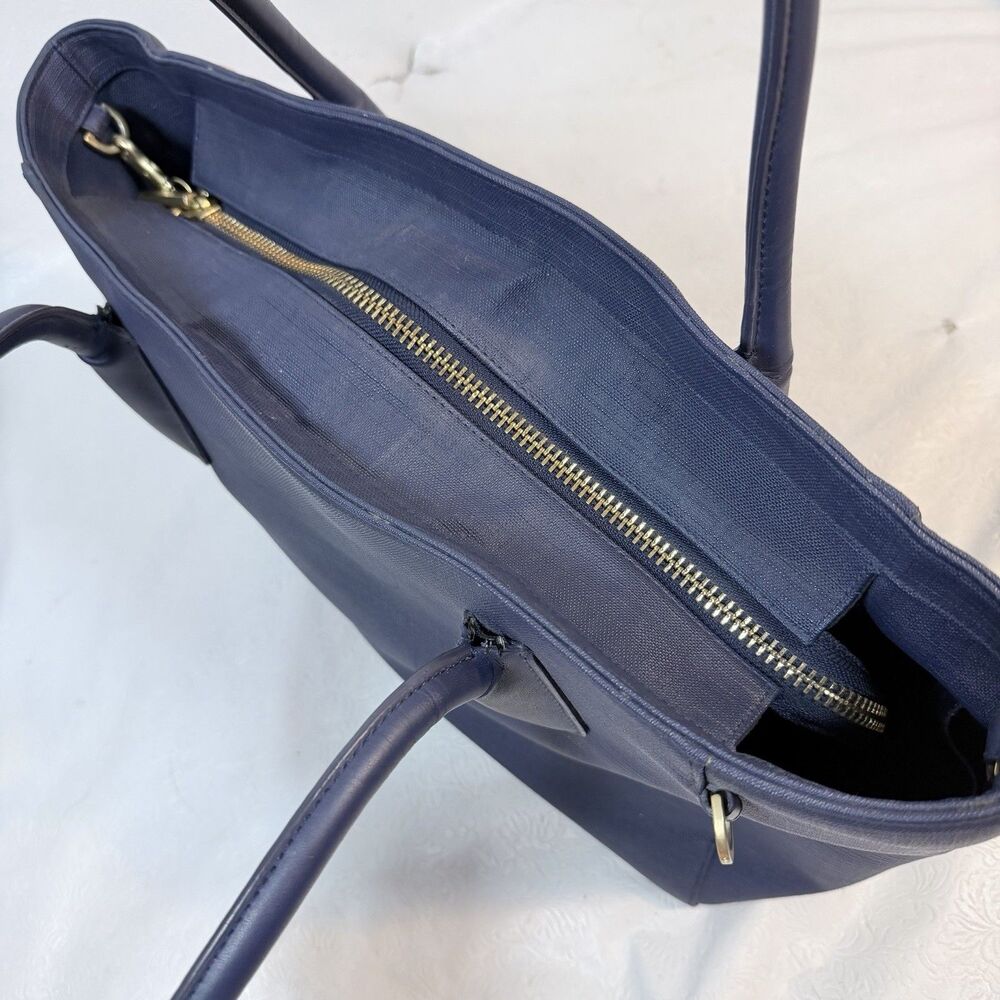 Dagne Dover Signature Navy Tote READ DAMAGE - Picture 7 of 16